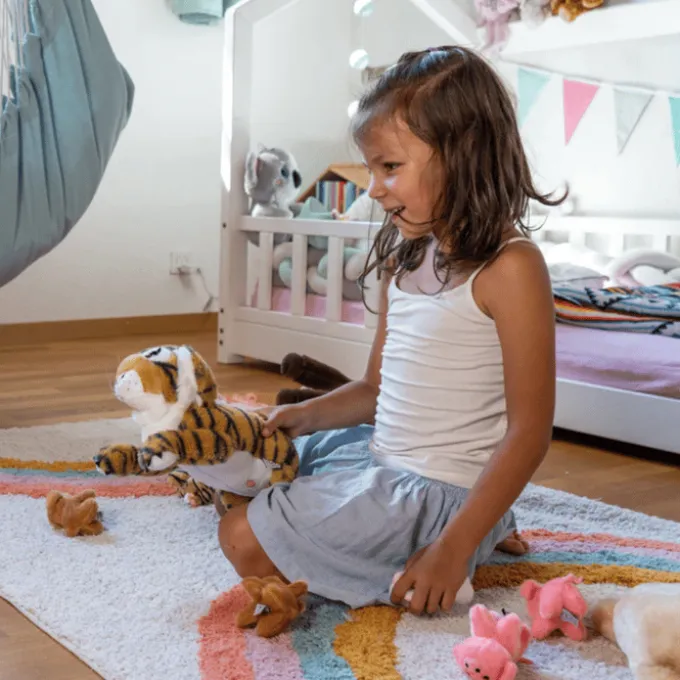 Familienkuscheltier – Tigerin mit Jungen