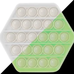 Fidget Pop It - Sechseckig/Glow in the Dark, 1 Stk