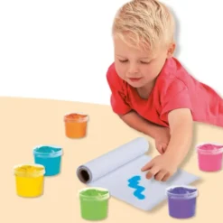 Fingerfarben - 6 x 110 ml - inkl. Papierrolle