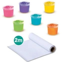 Fingerfarben - 6 x 110 ml - inkl. Papierrolle