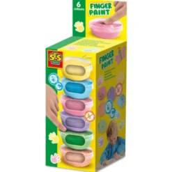 Fingerfarben - 6 x 45 ml - Pastell