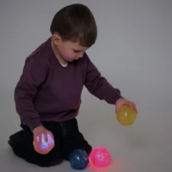 Flummi mit Blinklicht, 4 Stk
