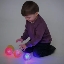 Flummi mit Blinklicht, 4 Stk
