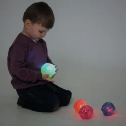 Flummi mit Blinklicht, 4 Stk