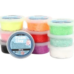 Foam Clay - Glitzer, 10 x 35 g