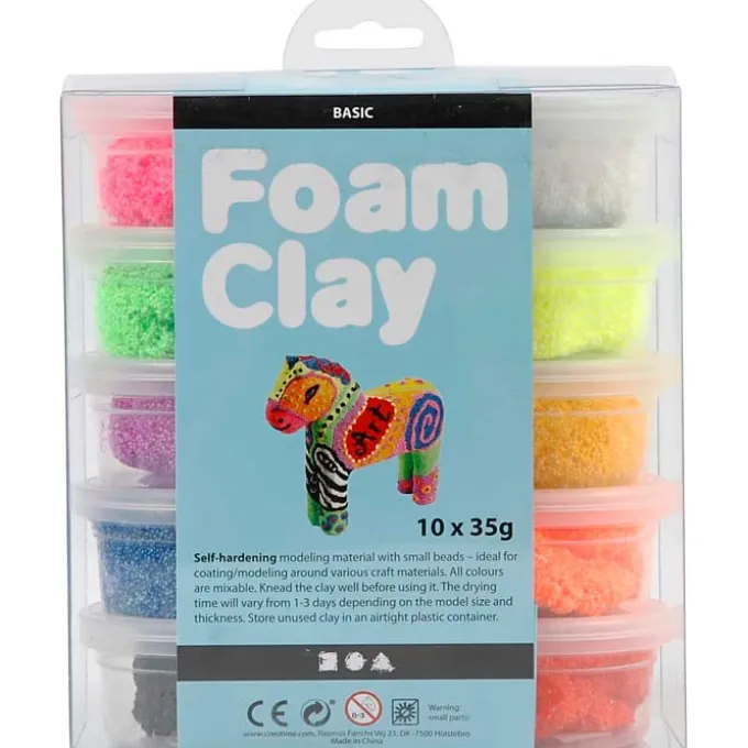 Foam Clay - Grundfarben, 10 x 35 g