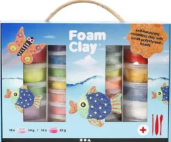 Foam Clay im Geschenkpaket - 28 Stk. + Werkzeug