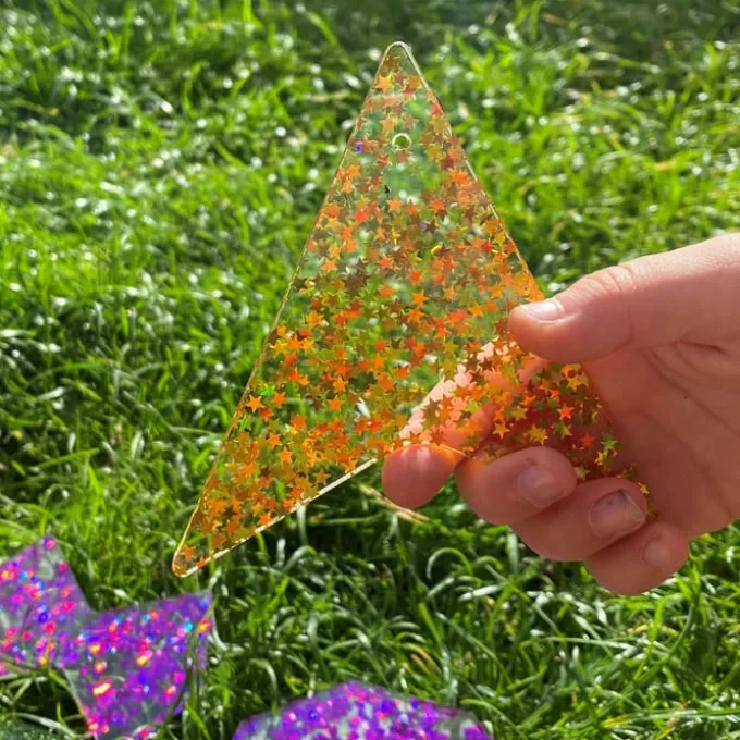 Formen - bunt mit Glitzer, 21 Stk