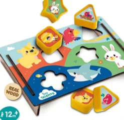 Formsortierpuzzle mit Farben