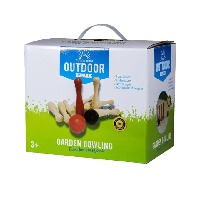 Garden Bowling Set, schwarz & rot