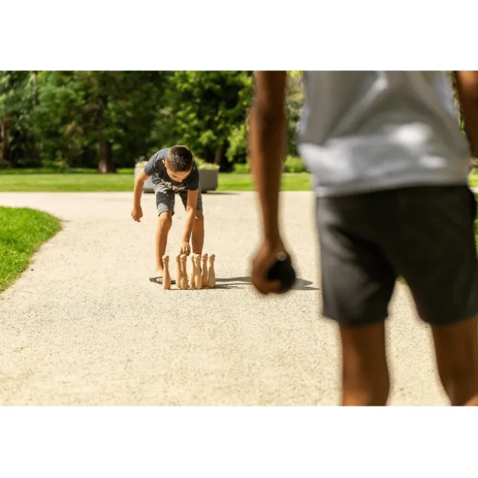 Garden Bowling Set, schwarz & rot