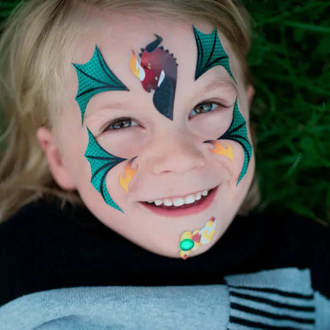 Gesichts-Sticker - Drache