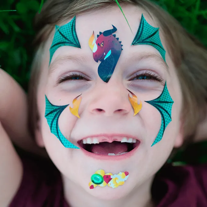 Gesichts-Sticker - Drache