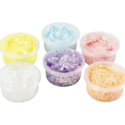 Glitter Clay 6 x 20 ml - Pastell