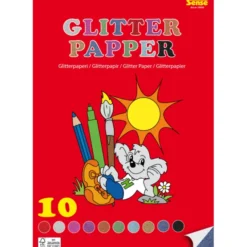 Glitterpapier A4 - 10 Blatt