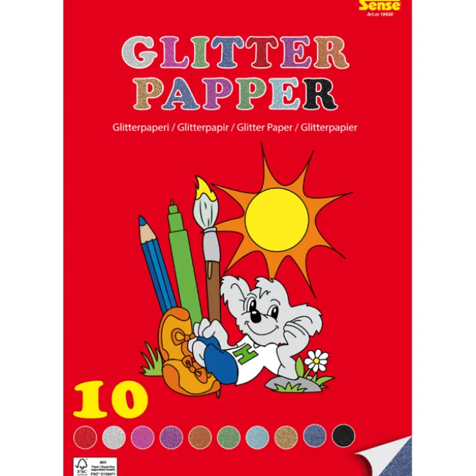 Glitterpapier A4 - 10 Blatt