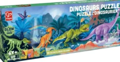 Glow in the dark Riesenpuzzle Dinosaurier, 200 Stk