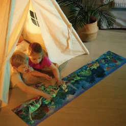 Glow in the dark Riesenpuzzle Dinosaurier, 200 Stk