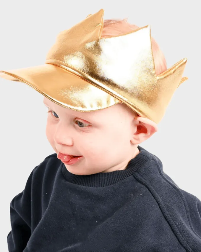 Goldene "Kronen"-Mütze, Ø 22 cm