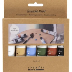 Gouache-Farben 20 ml - Natur, 6 Stk.