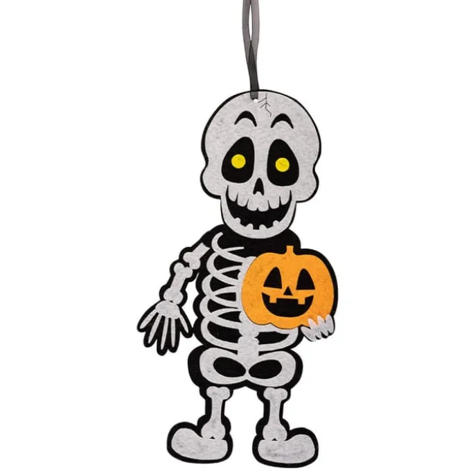 Halloween-Anhänger - Skelett m. Kürbis, 40 cm