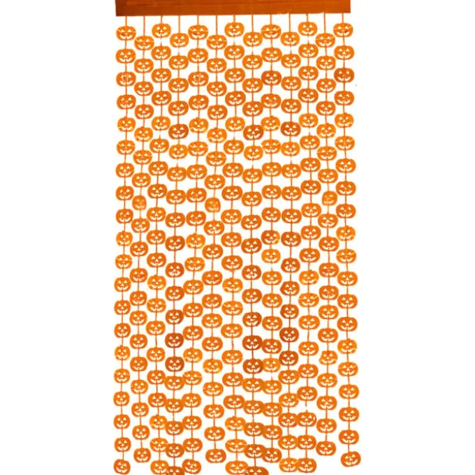 Halloween-Vorhang - Kürbis, 100 x 200 cm