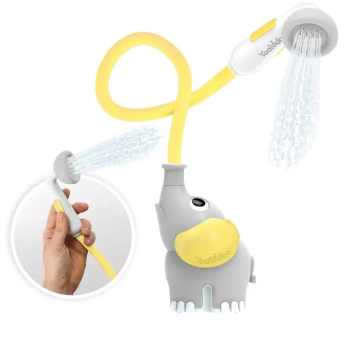 Handbrause, batteriebetrieben - Elefant, gelb