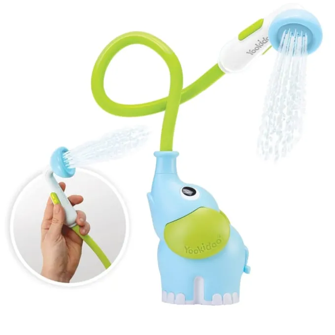 Handbrauser Elefant - batteriebetrieben, blau