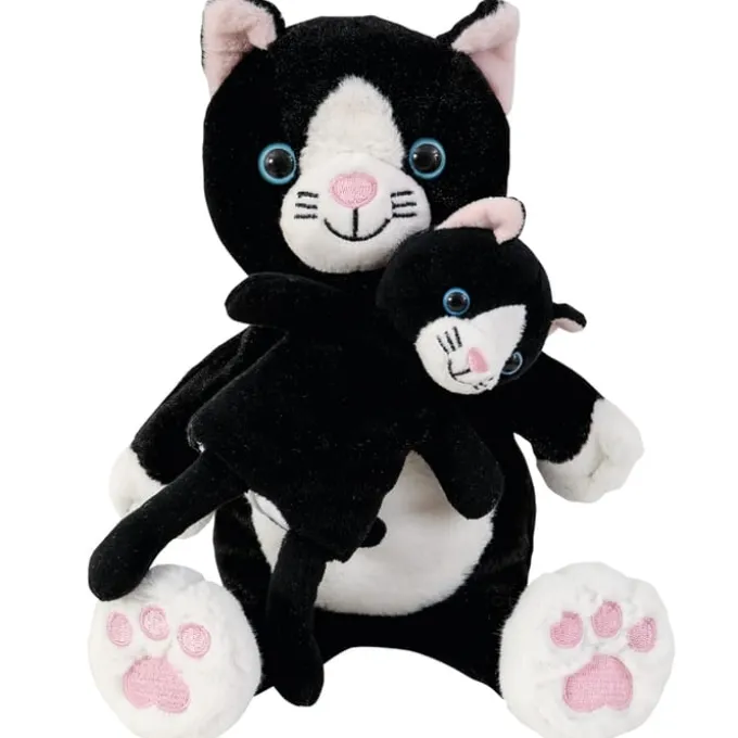 Hand- & Fingerpuppe - Katzenmama und Kätzchen