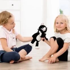 Hand- & Fingerpuppe - Katzenmama und Kätzchen