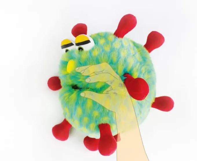 Handpuppe Breezy - Virus- und Hygiene-Puppe