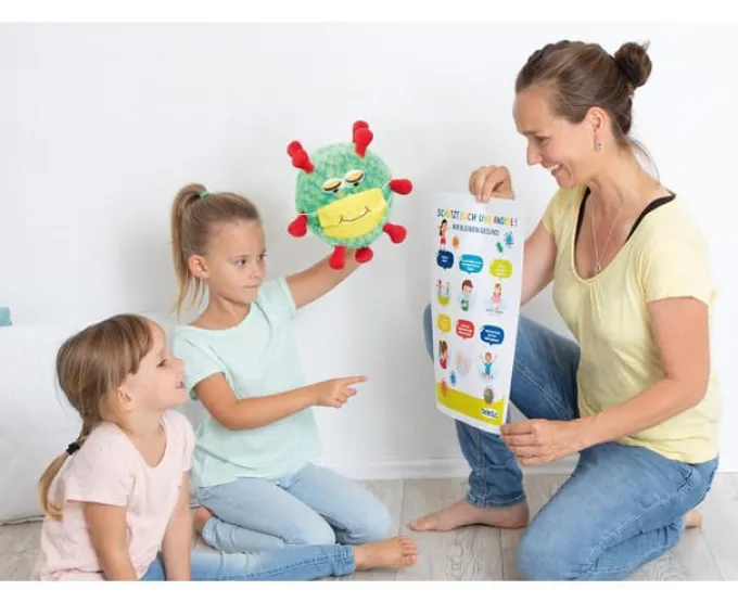 Handpuppe Breezy - Virus- und Hygiene-Puppe