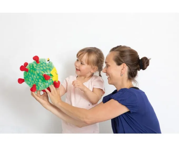Handpuppe Breezy - Virus- und Hygiene-Puppe