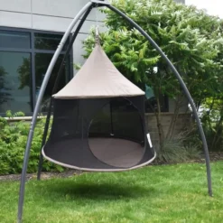Hängehäuschen mit Netzseiten Ø150 cm – Braun
