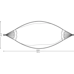 Hängematte doppelt (Baumwolle) – Luxo m. Fransen