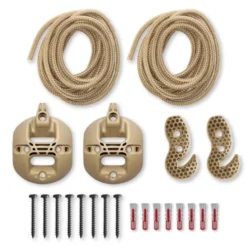 Hängematten-Montageset – Wand/Decke, Beige