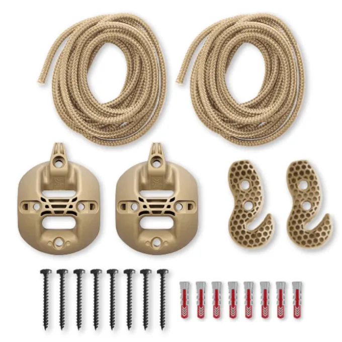 Hängematten-Montageset – Wand/Decke, Beige