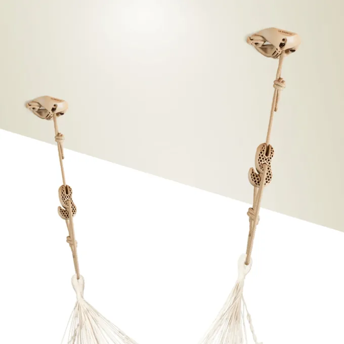 Hängematten-Montageset – Wand/Decke, Beige