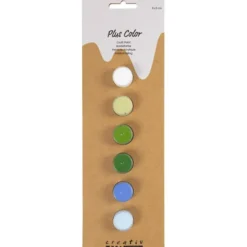 Hobbyfarben - blau/grün, 6 x 5 ml