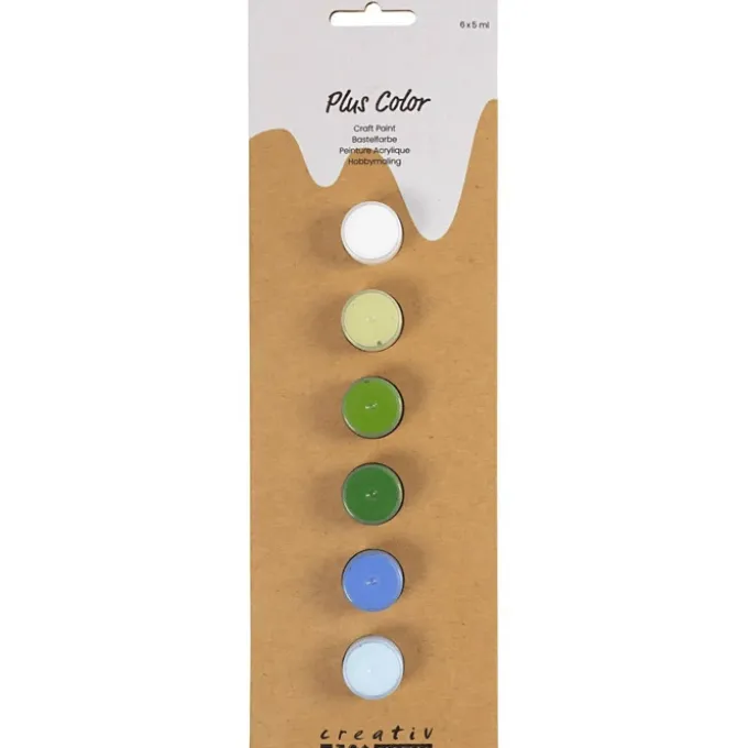 Hobbyfarben - blau/grün, 6 x 5 ml