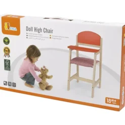 Hochstuhl für Puppen mit Sitzkissen