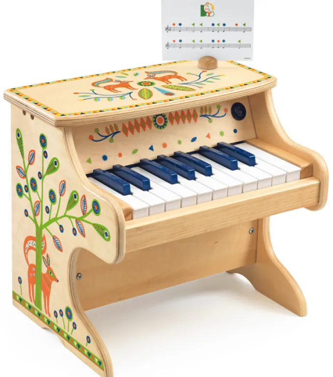 Holzklavier mit elektronischem Sound