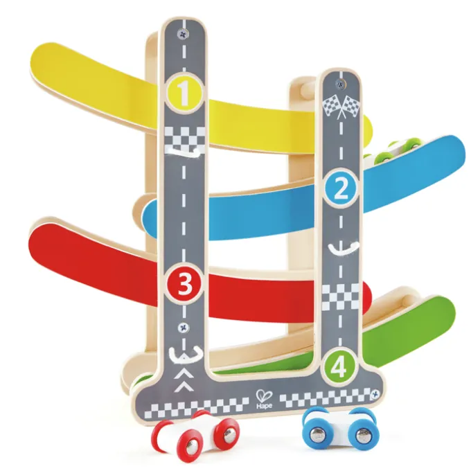 Holzkugelbahn mit Autos - Fast Flip