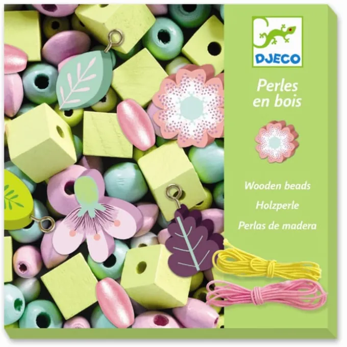Holzperlen – Blumen, 450 Stk.