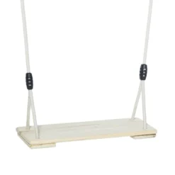 Holzschaukel 44 x 17,5 cm (beiges Seil)