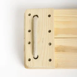 Holzschaukel 44 x 17,5 cm (beiges Seil)