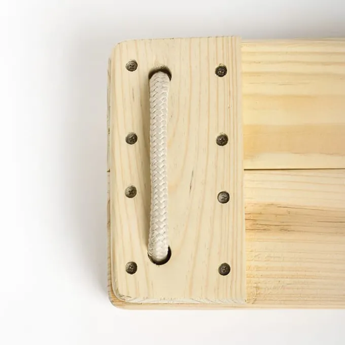 Holzschaukel 44 x 17,5 cm (beiges Seil)