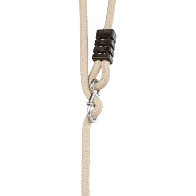 Holzschaukel 44x17,5 cm - 6m (beiges Seil)