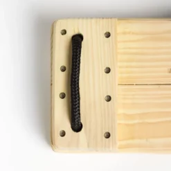 Holzschaukel 44 x 17,5 cm (schwarzes Seil)