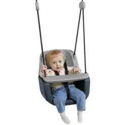 3-in-1 Baby-Schaukel – Anthrazit (schwarzes Seil)